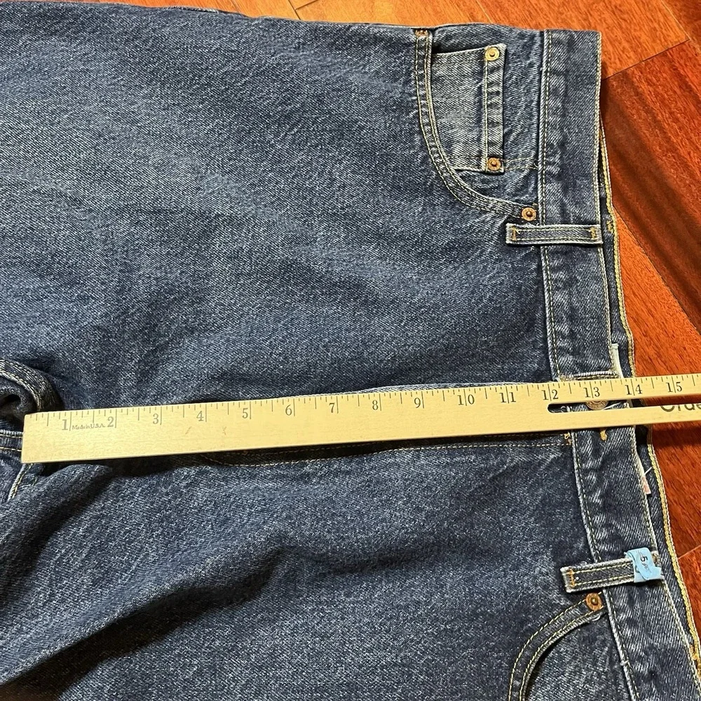 Vintage Levis 505 Jeans Mens 42x30 Blue Dark Wash Denim Regular Fit Grunge Y2K
